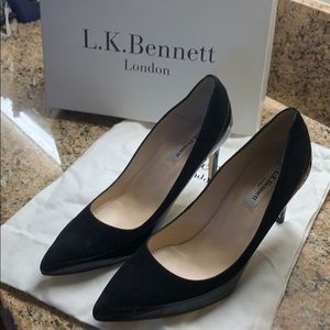 L.K Bennett suede and leather heels.